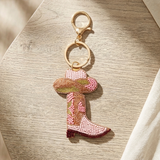 Cowgirl Boot & Bling Keychain