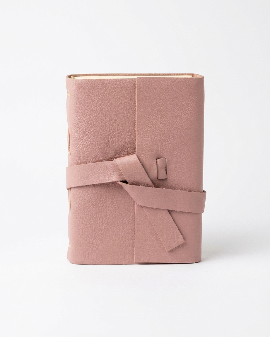 Lucky Horseshoe Leather Notebook (Pink)