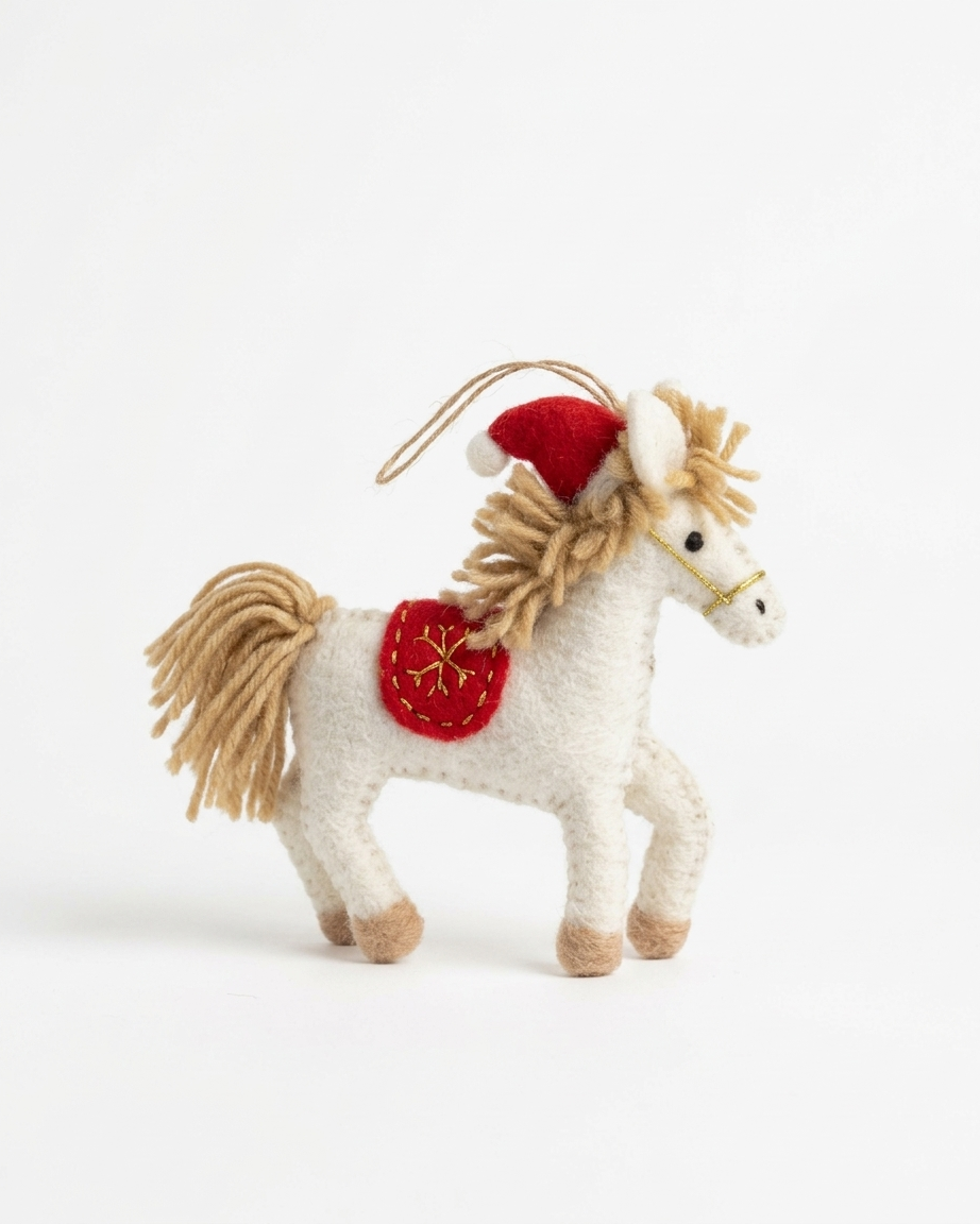 Christmas at the Stable Horse Ornament