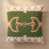 Snaffle & Sage Wool Hook Pillow