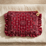 Cowgirl Bandana Cosmetic Pouch (Red)