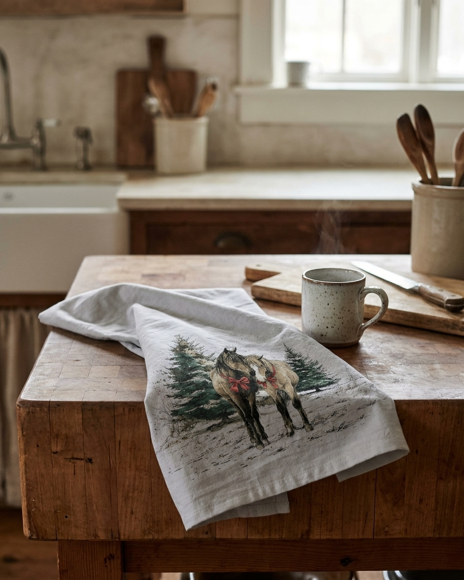 Christmas at the Stables Kitchen Towel