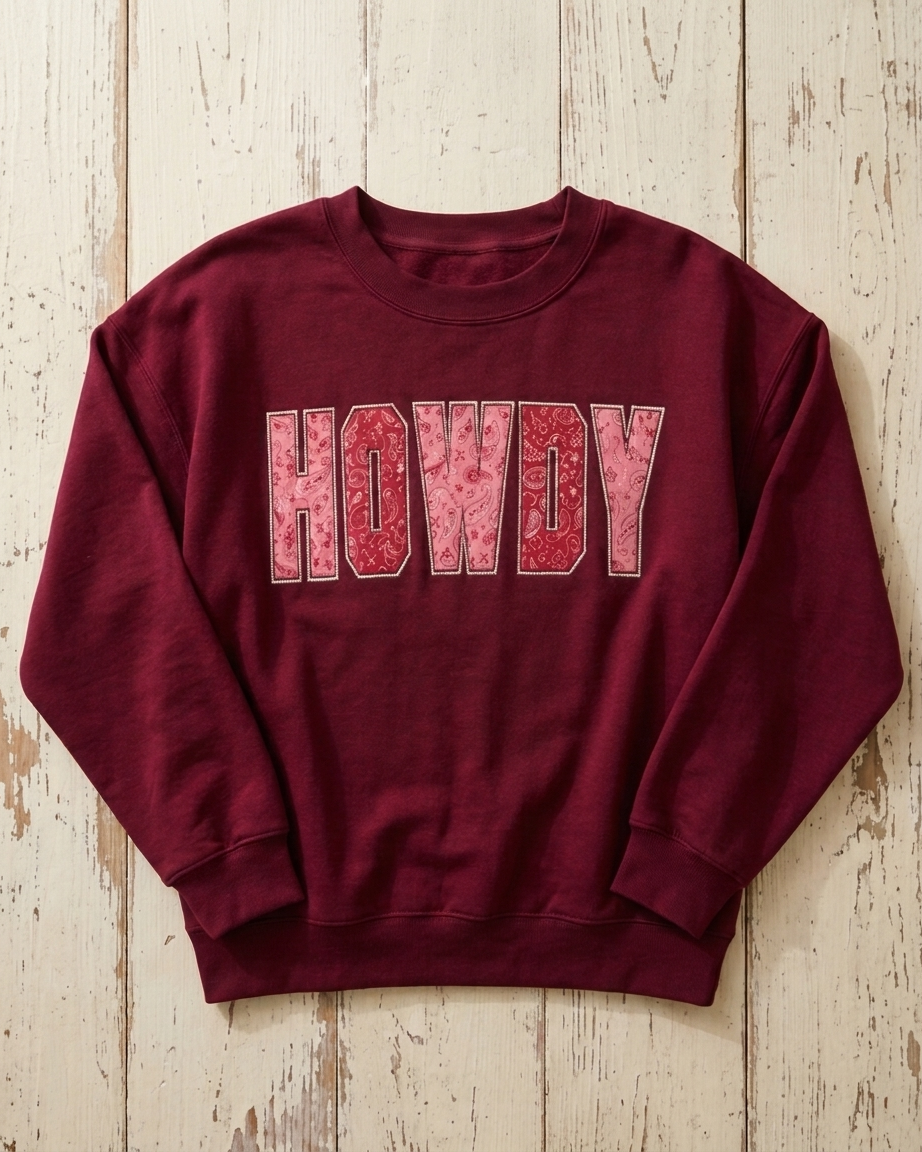 Cowgirl Howdy Bandana Sweatshirt
