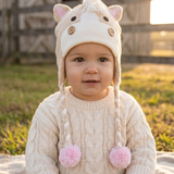 Gorro de punto de pony