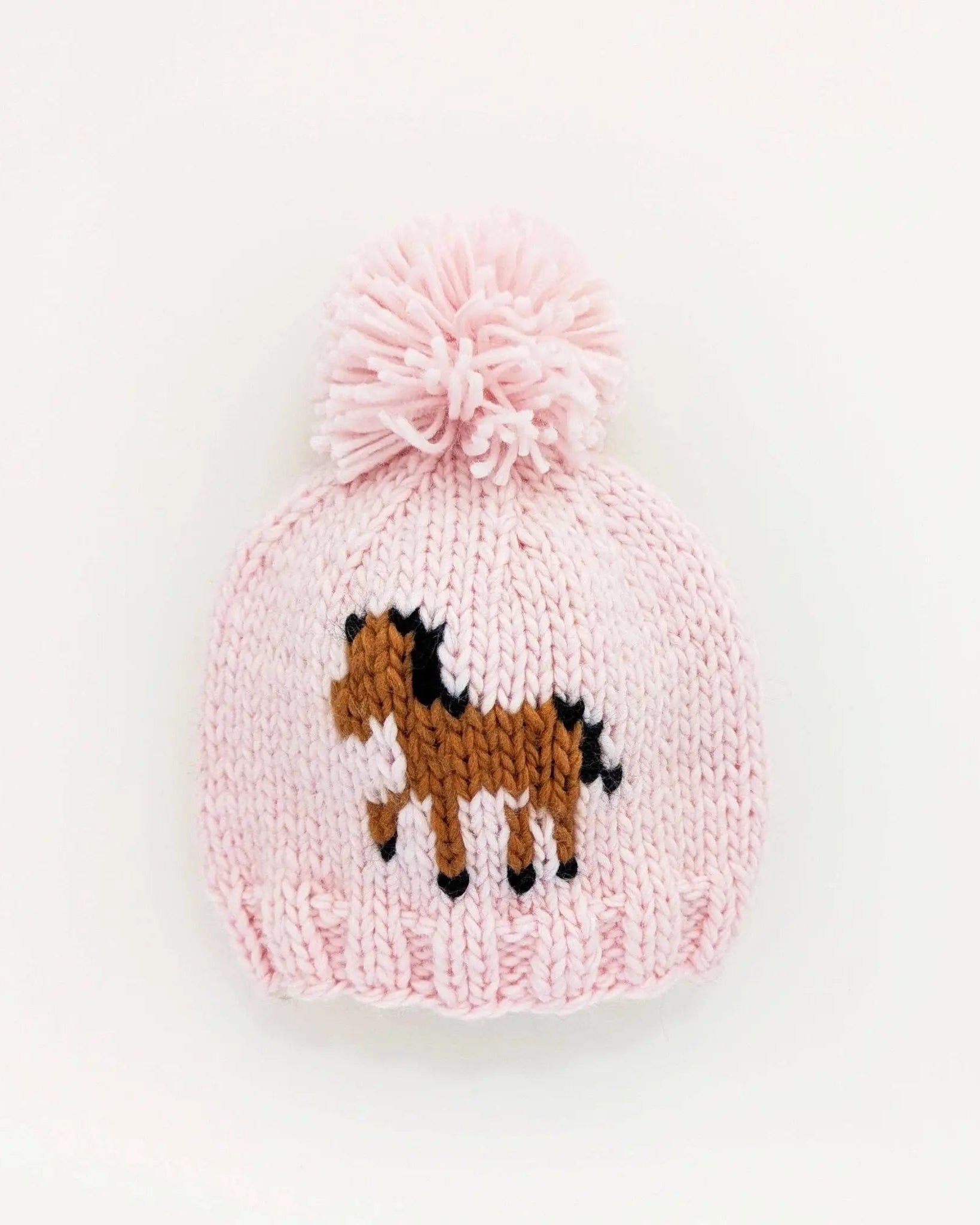 Pony Handknit Beanie (Pink) - Bridle Up Hope Shop