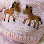 Pony Handknit Sweater (Pink) - Bridle Up Hope Shop