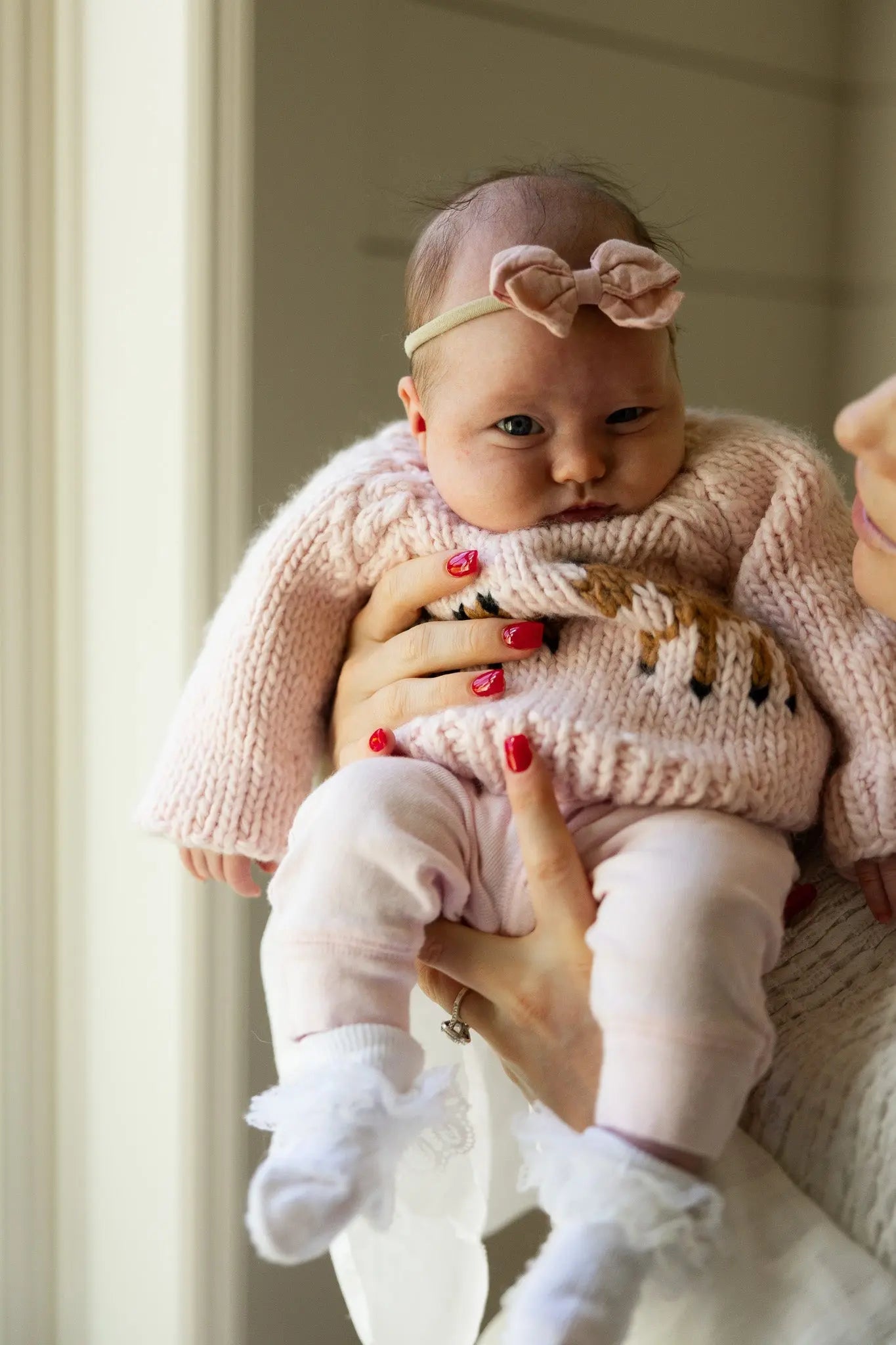 Pony Handknit Sweater (Pink) - Bridle Up Hope Shop