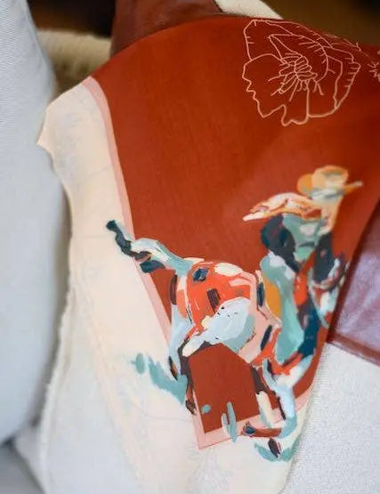 Poppy Cowgirl Silk Scarf - Bridle Up Hope Shop