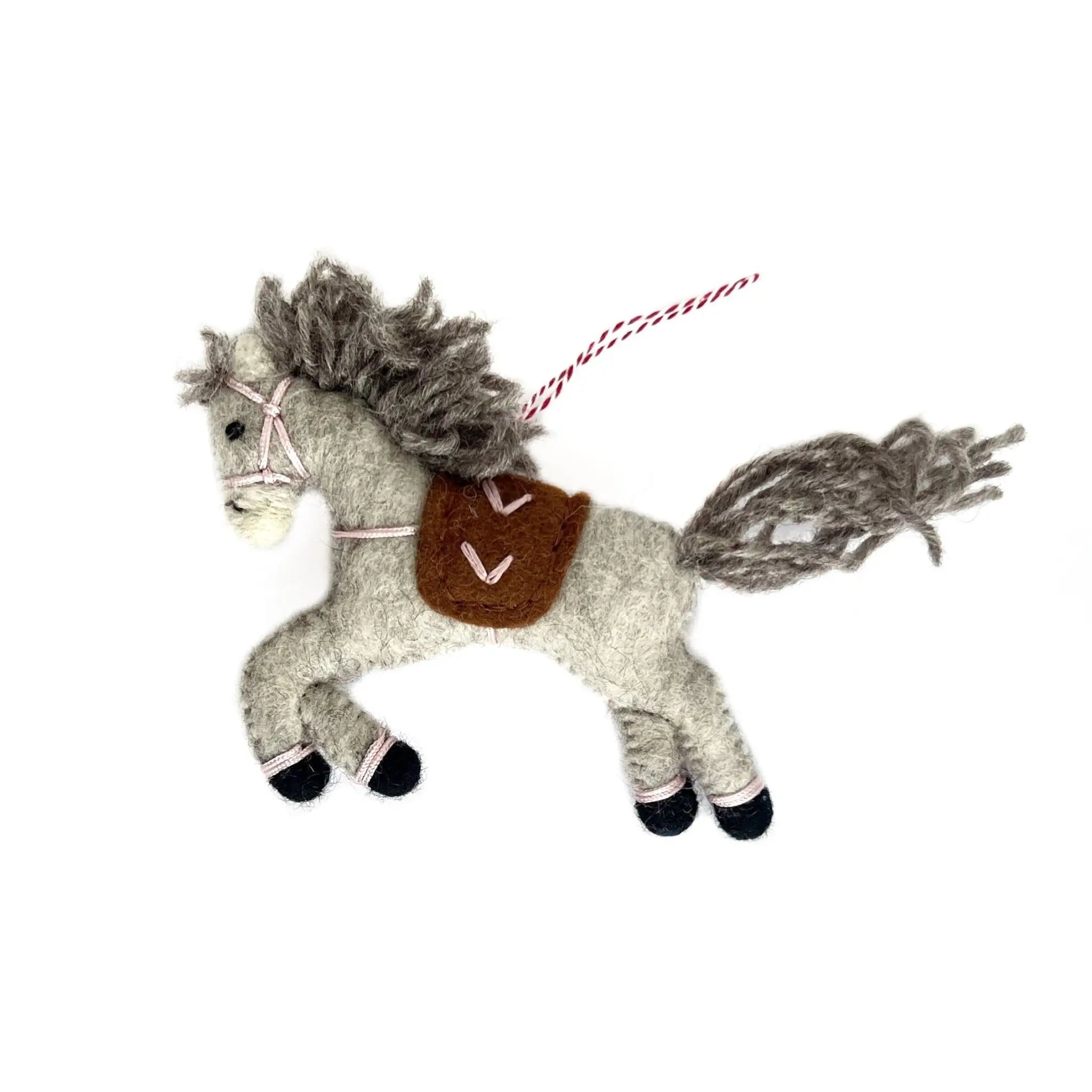 Prancing Pony Felt Ornament - Bridle Up Hope Shop