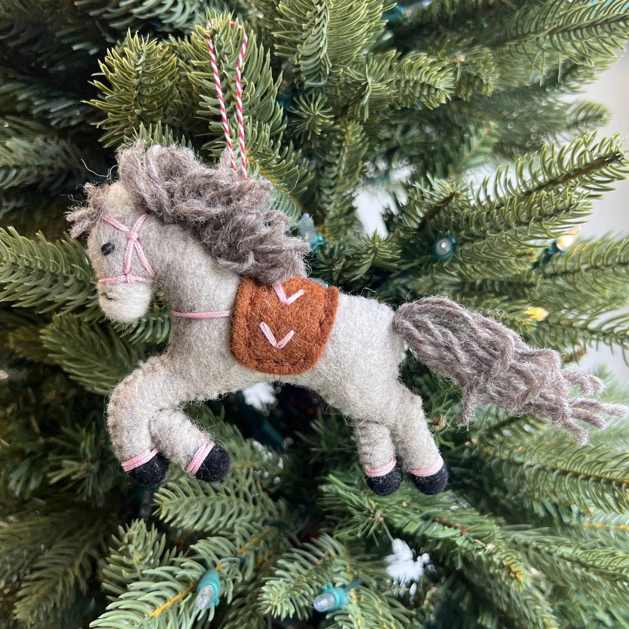 Prancing Pony Felt Ornament - Bridle Up Hope Shop