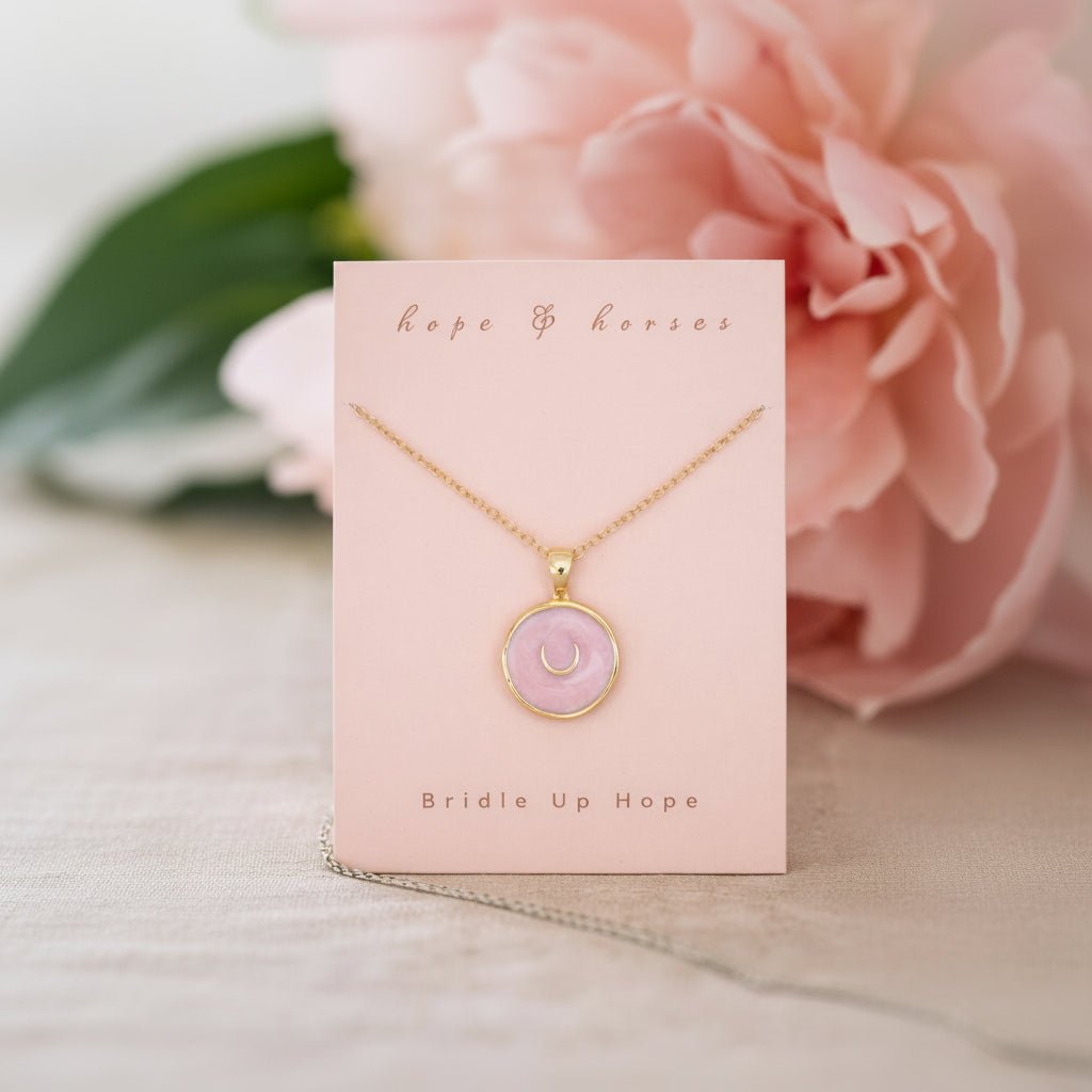 Precious Pink Horseshoe Necklace - Bridle Up Hope Shop