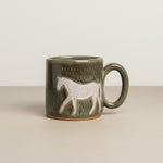 Handmade Horse Mug (Green)