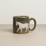 Handmade Horse Mug (Green)