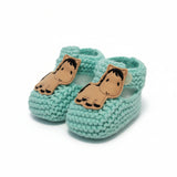 Pony Booties Hand-knit (Mint)