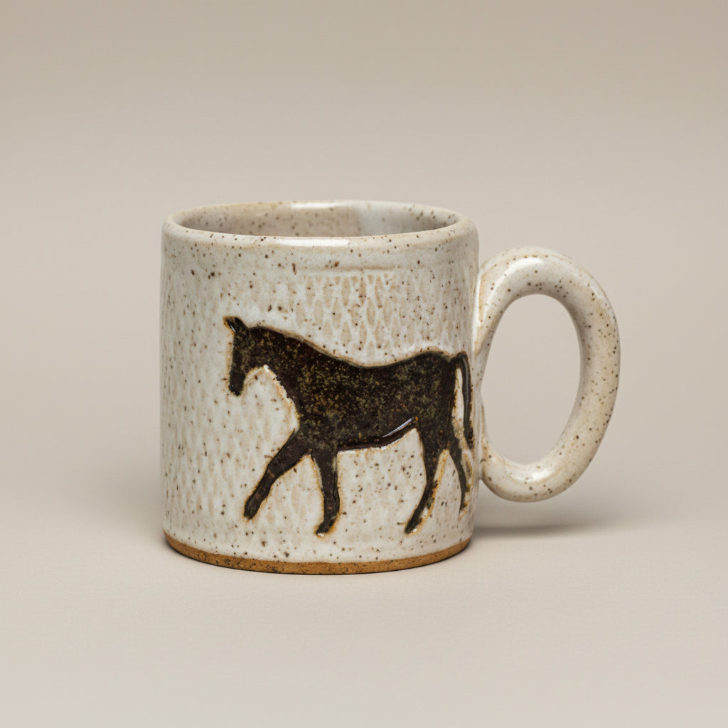 Handmade Horse Mug (Cream)