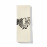 Kissing Horses Tea Towel