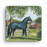 Black Horse Dinner Plate