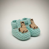 Pony Booties Hand-knit (Mint)