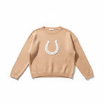 Lucky Horseshoe Cropped Sweater