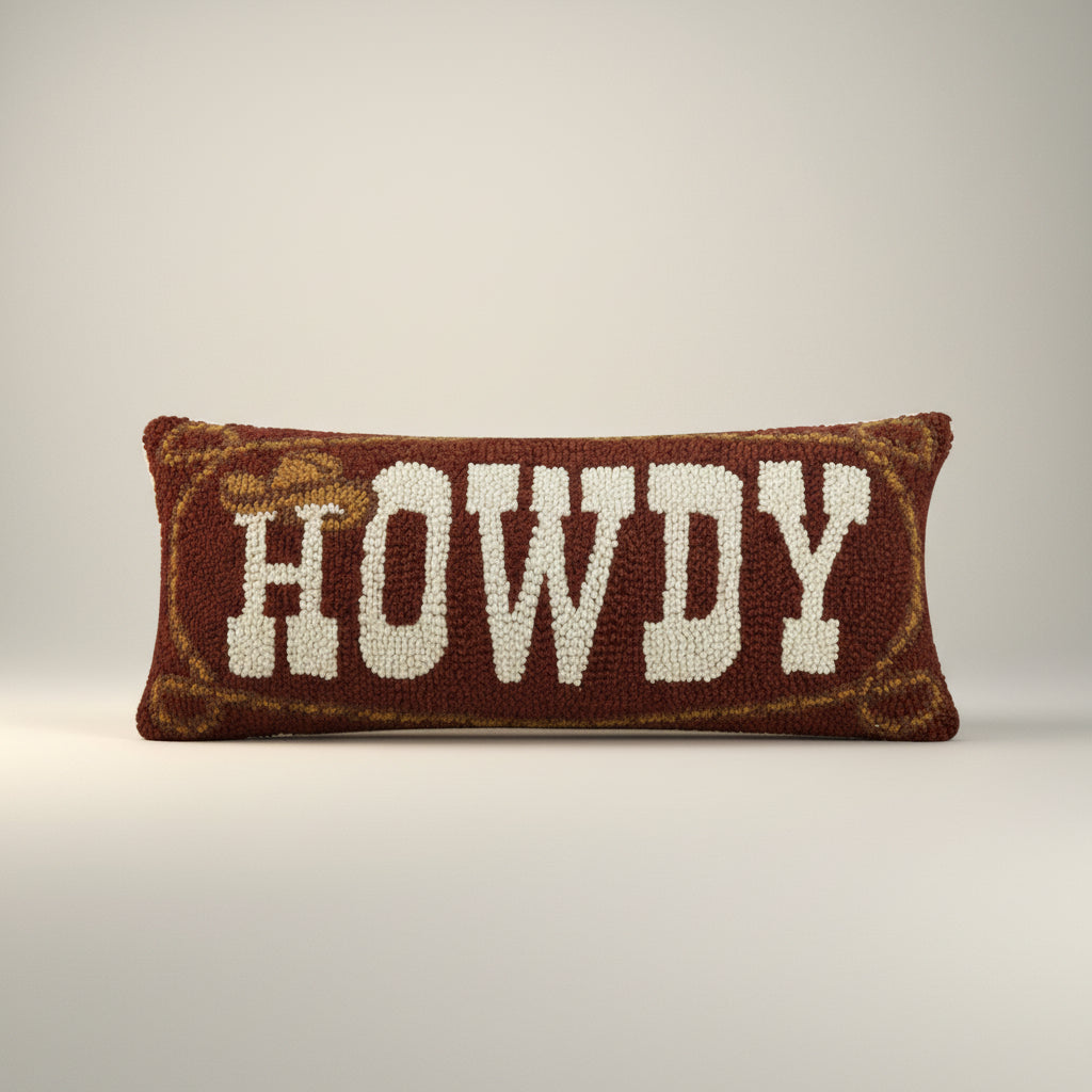 Howdy Cowboy Hook Pillow