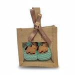 Pony Booties Hand-knit (Mint)