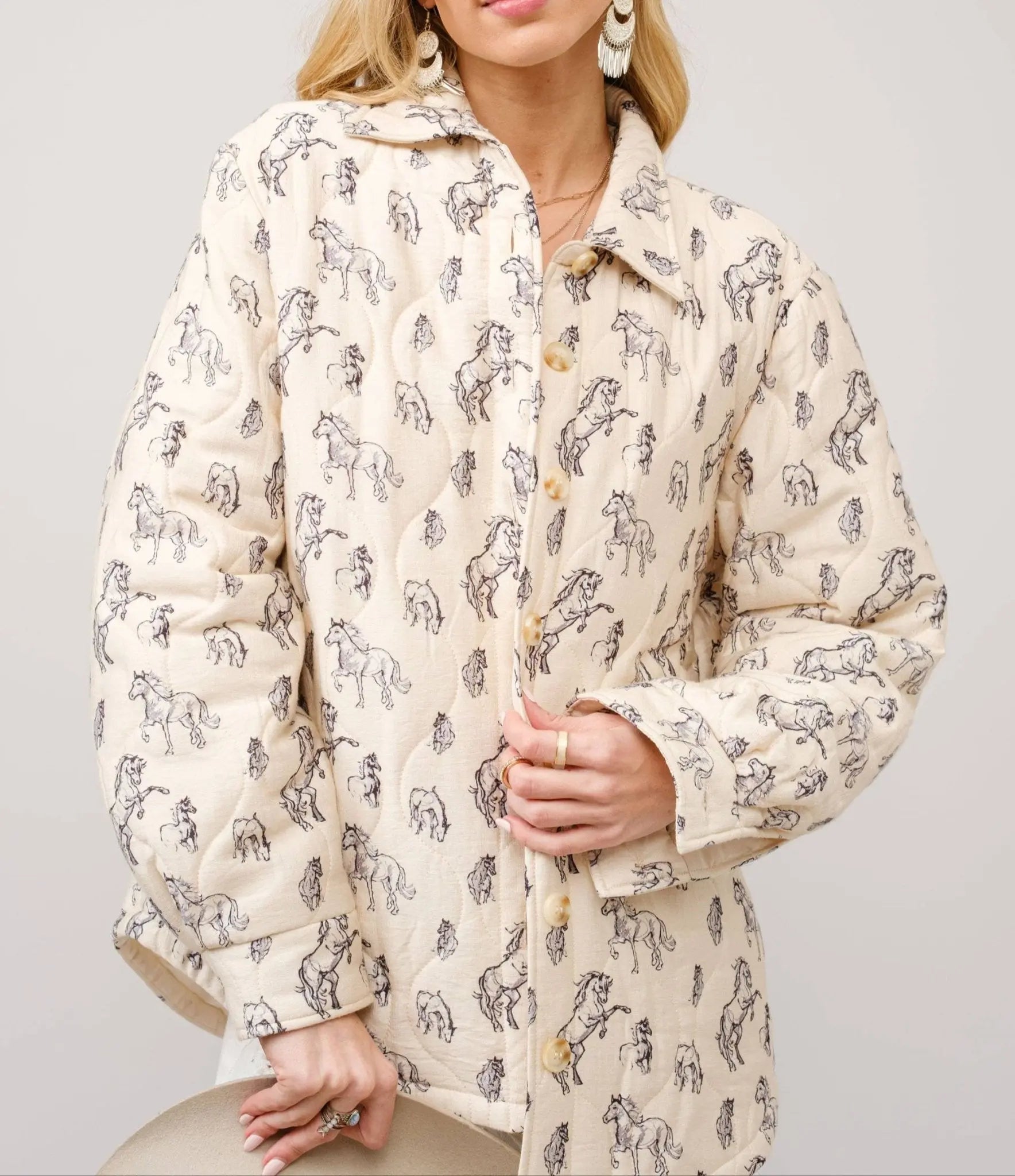 Quilted Western Horse Jacket - Bridle Up Hope Shop