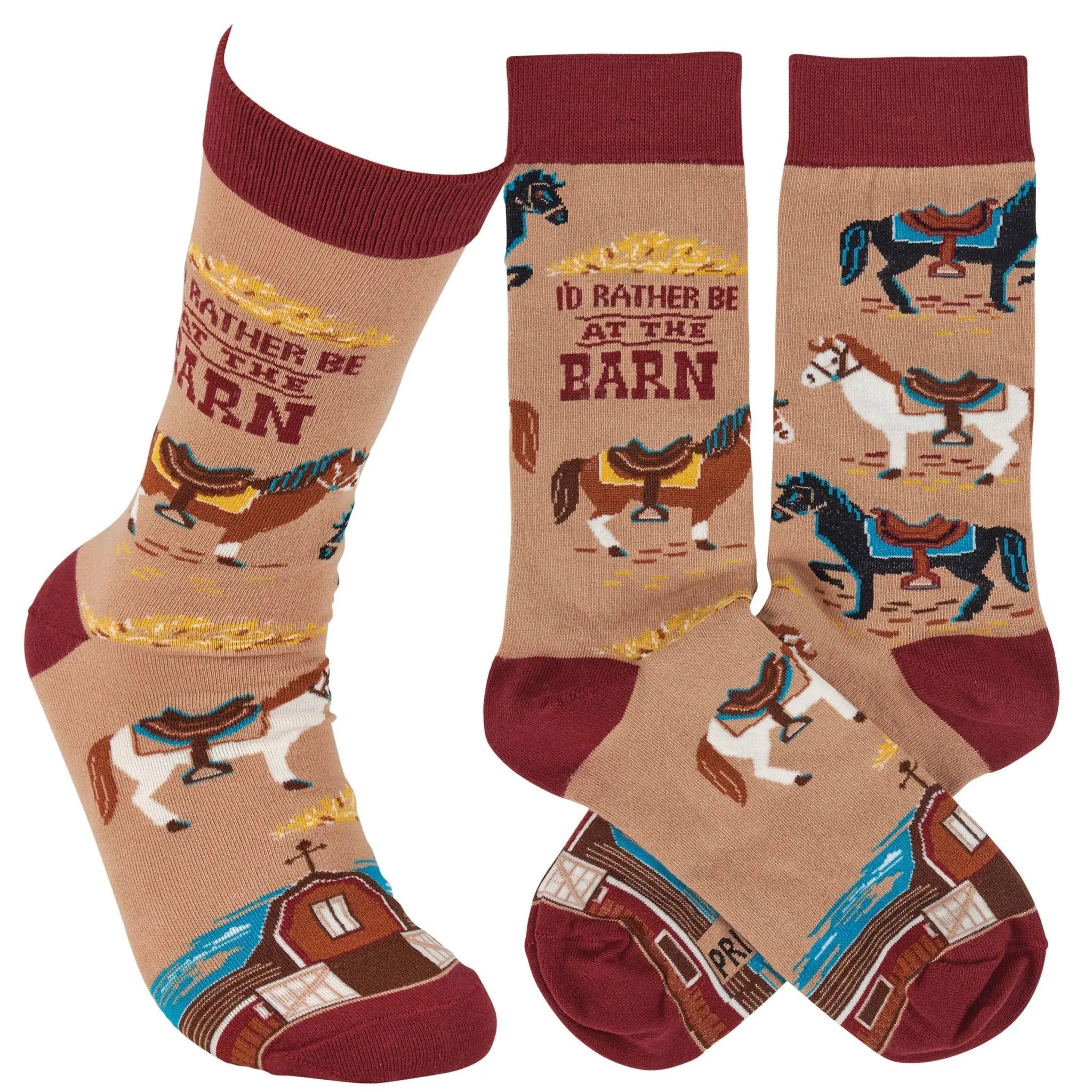 Rather Be at the Barn Socks - Bridle Up Hope Shop