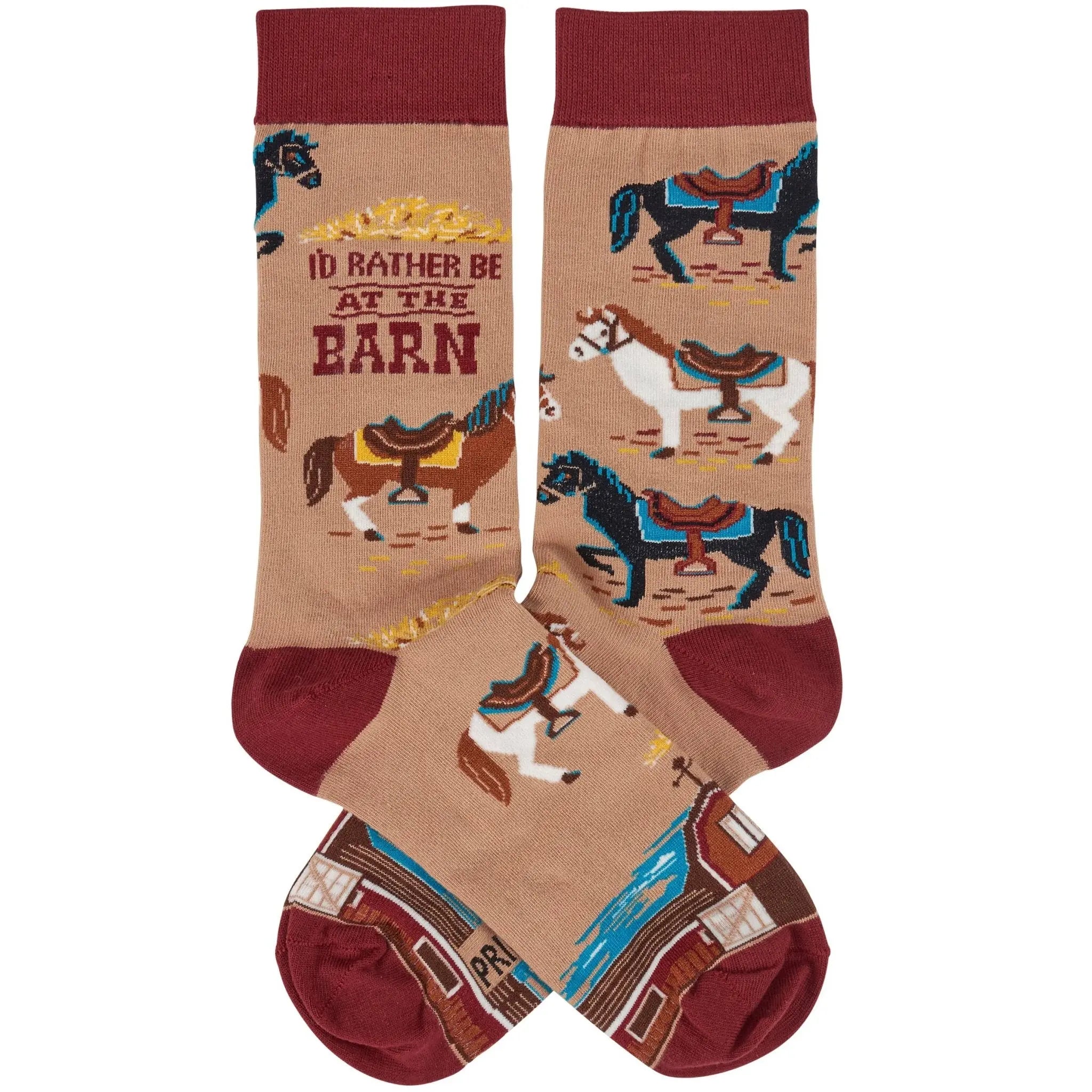Rather Be at the Barn Socks - Bridle Up Hope Shop