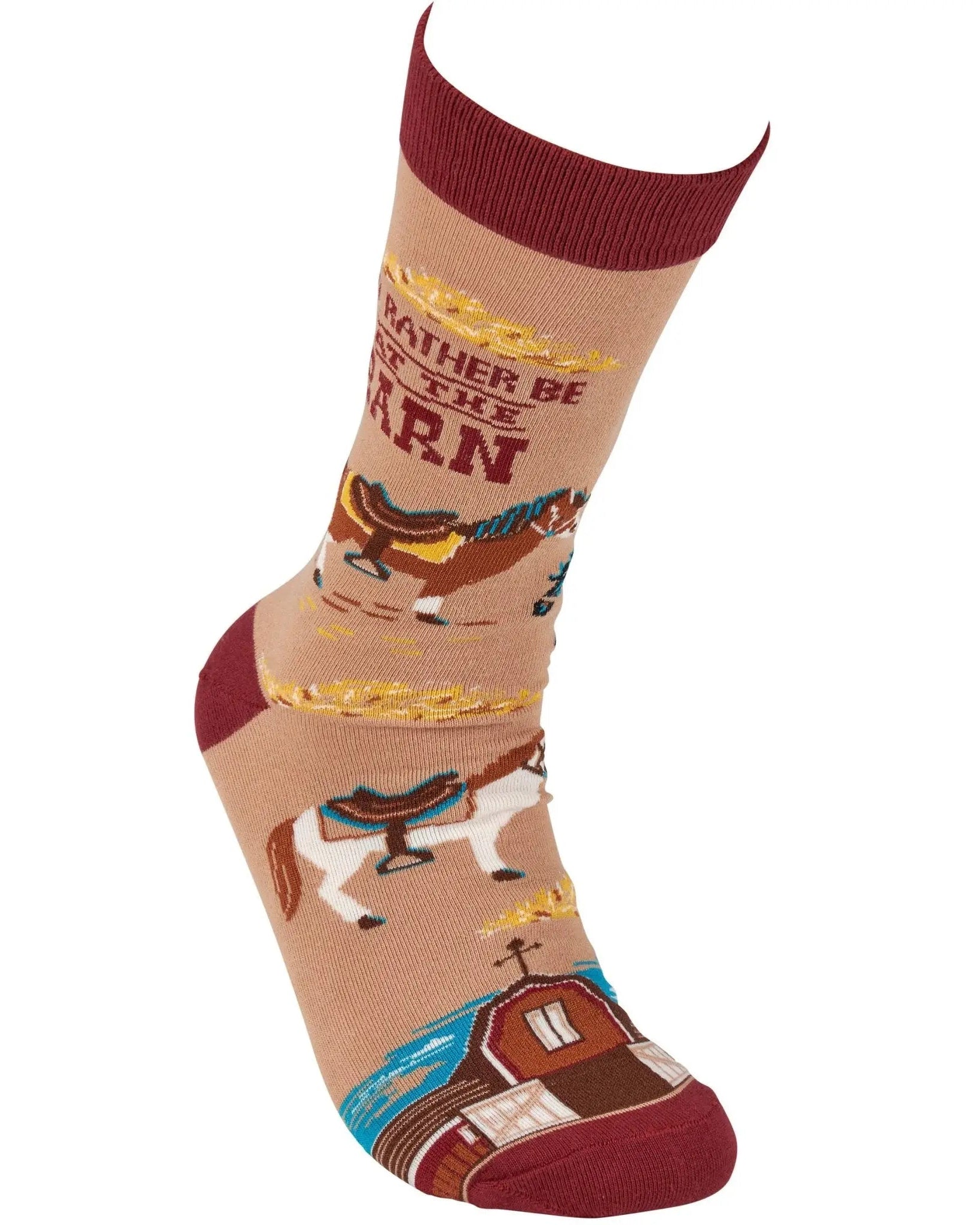 Rather Be at the Barn Socks - Bridle Up Hope Shop
