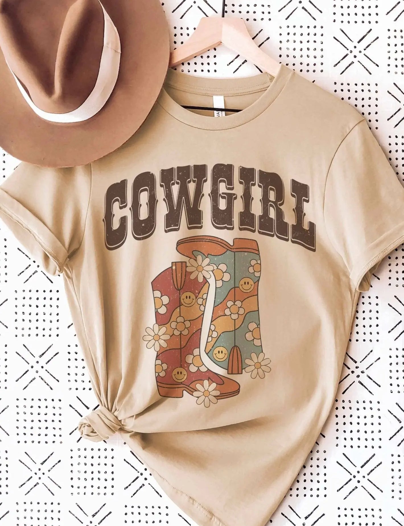 Retro Cowgirl Boots T-Shirt - Bridle Up Hope Shop