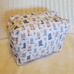daisy boots quilted makeup bag