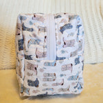 daisy boots quilted makeup bag