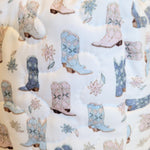 daisy boots quilted makeup bag