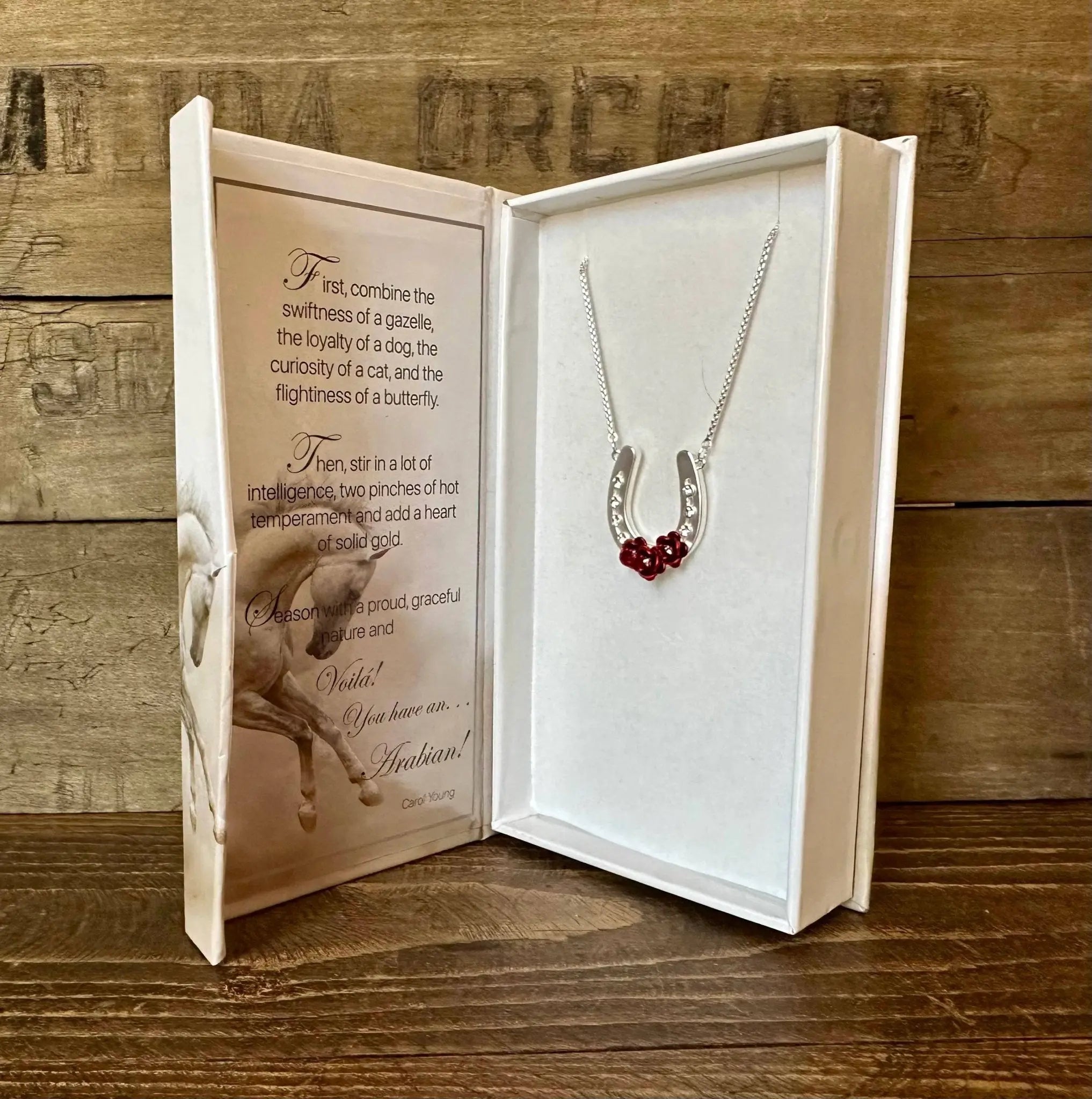 Rose Horseshoe Necklace - Bridle Up Hope Shop