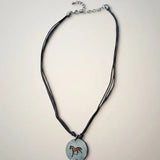 Rustic Horse Cutout Pewter Necklace - Bridle Up Hope Shop