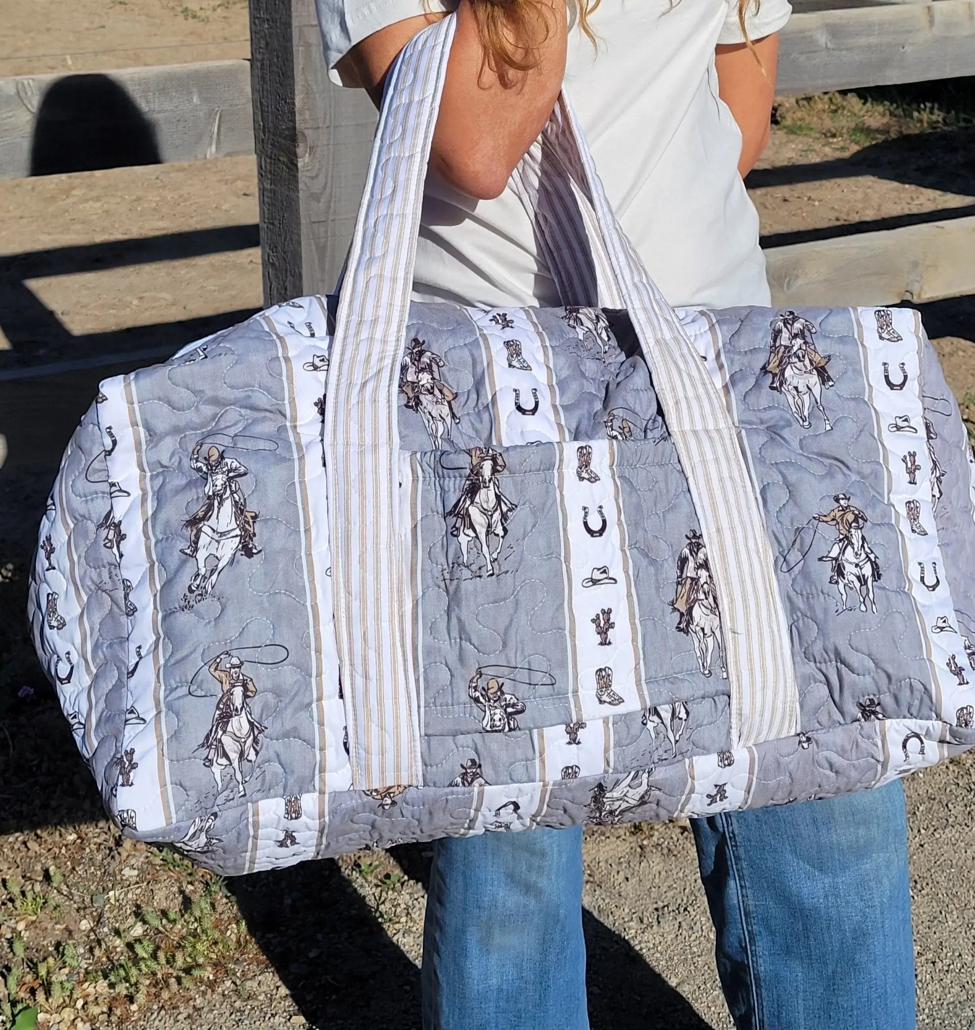 Saddle Up Quilted Duffle Bag - Bridle Up Hope Shop