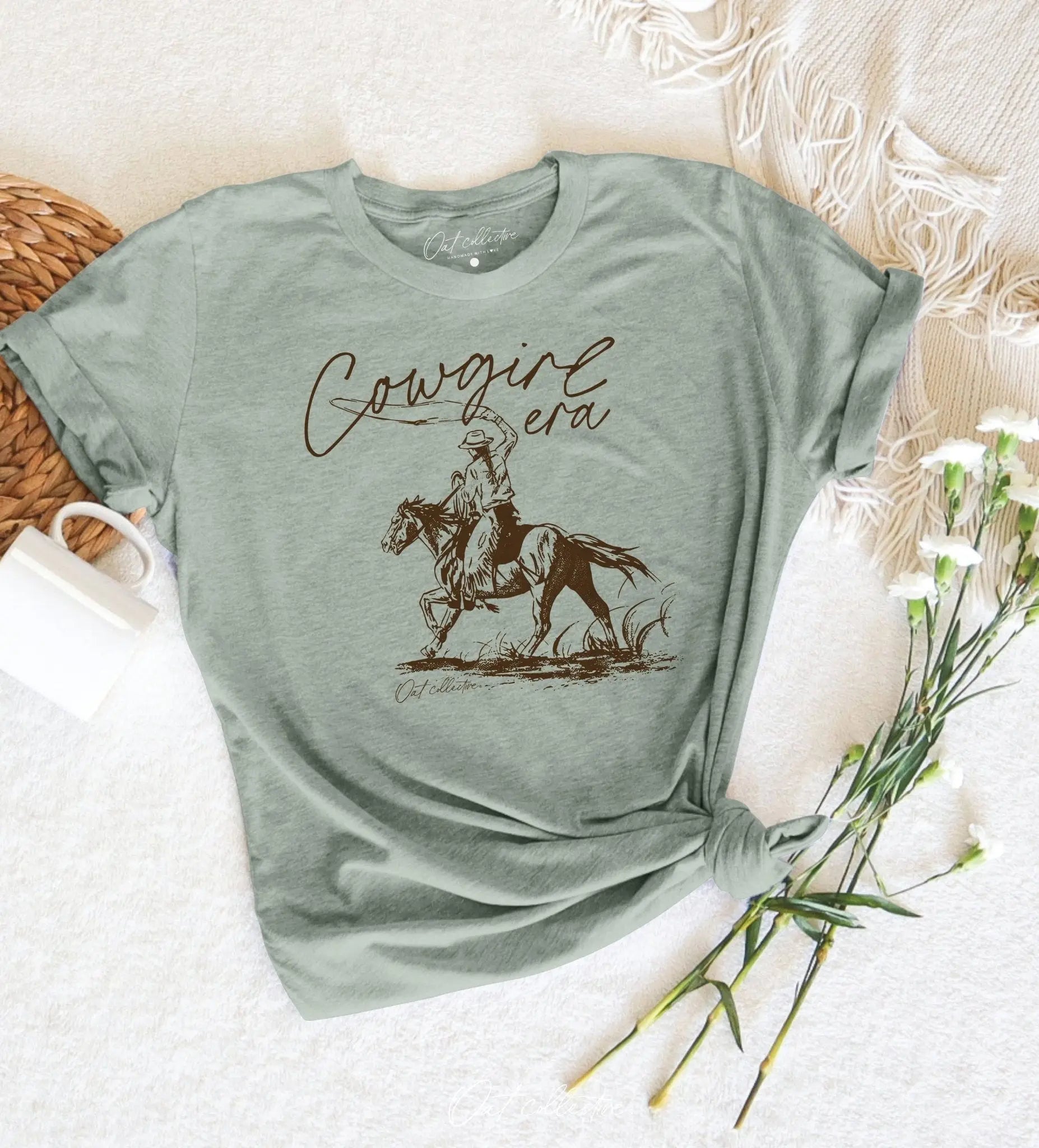 Sage Cowgirl Era T-Shirt - Bridle Up Hope Shop