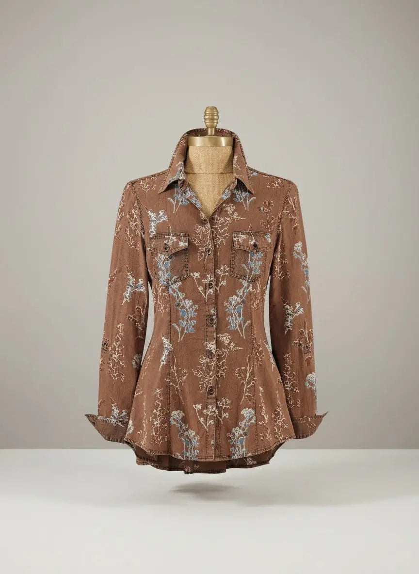 Sandwash Floral Shirt Faire - Back in the Saddle