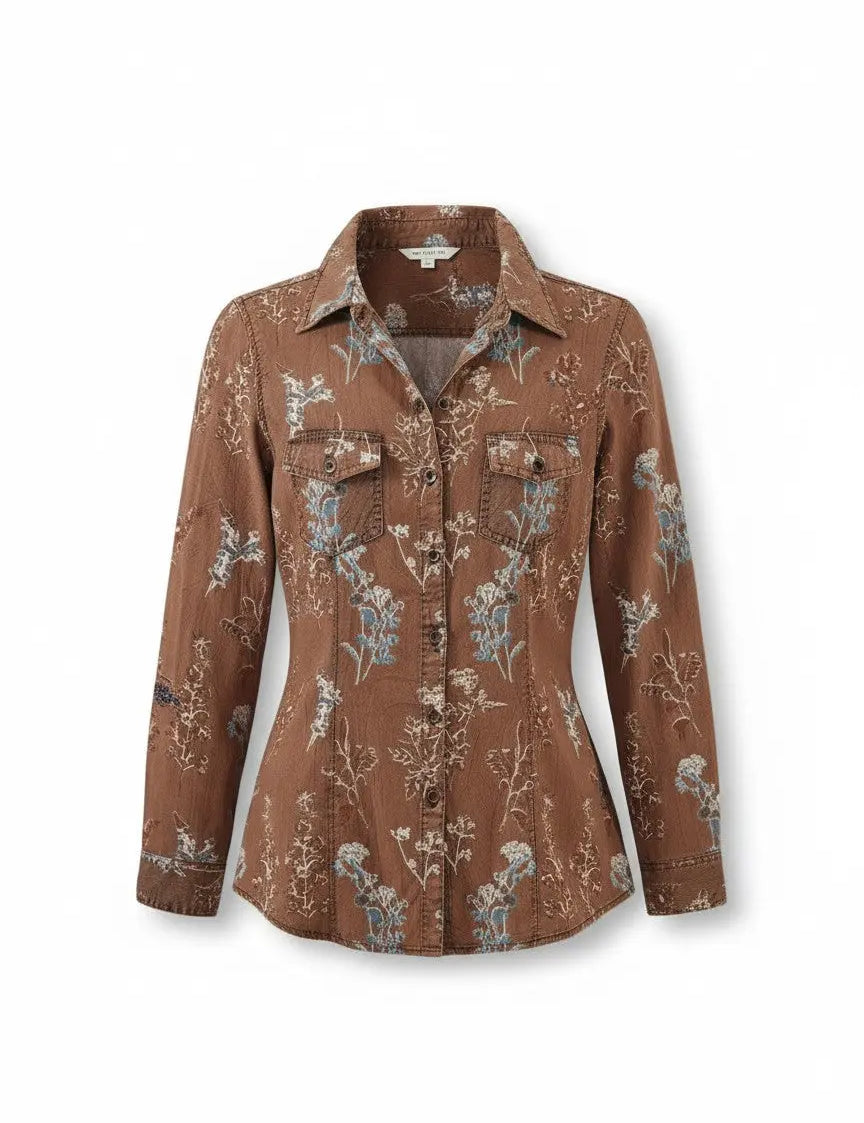 Sandwash Floral Shirt Faire - Back in the Saddle