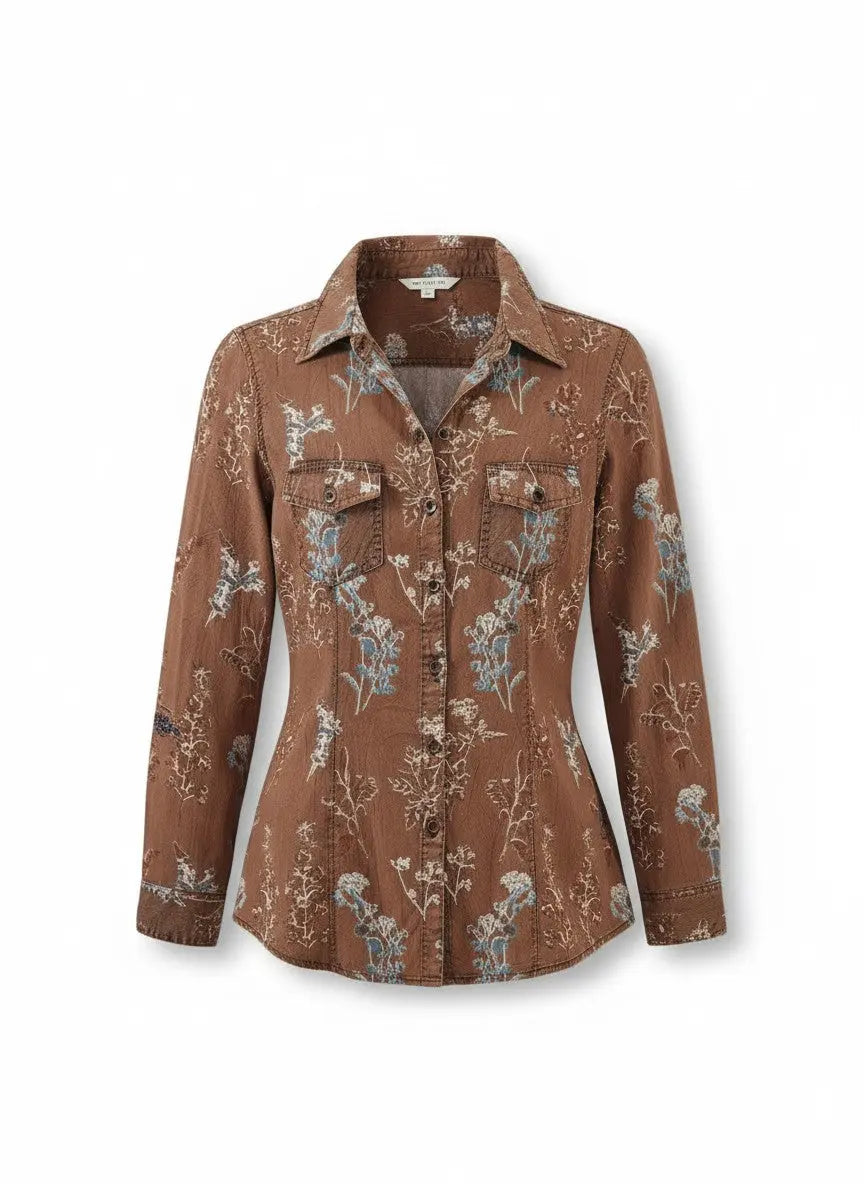 Sandwash Floral Shirt Faire - Back in the Saddle