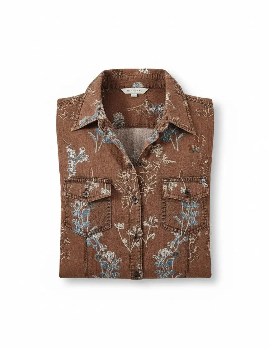 Sandwash Floral Shirt Faire - Back in the Saddle