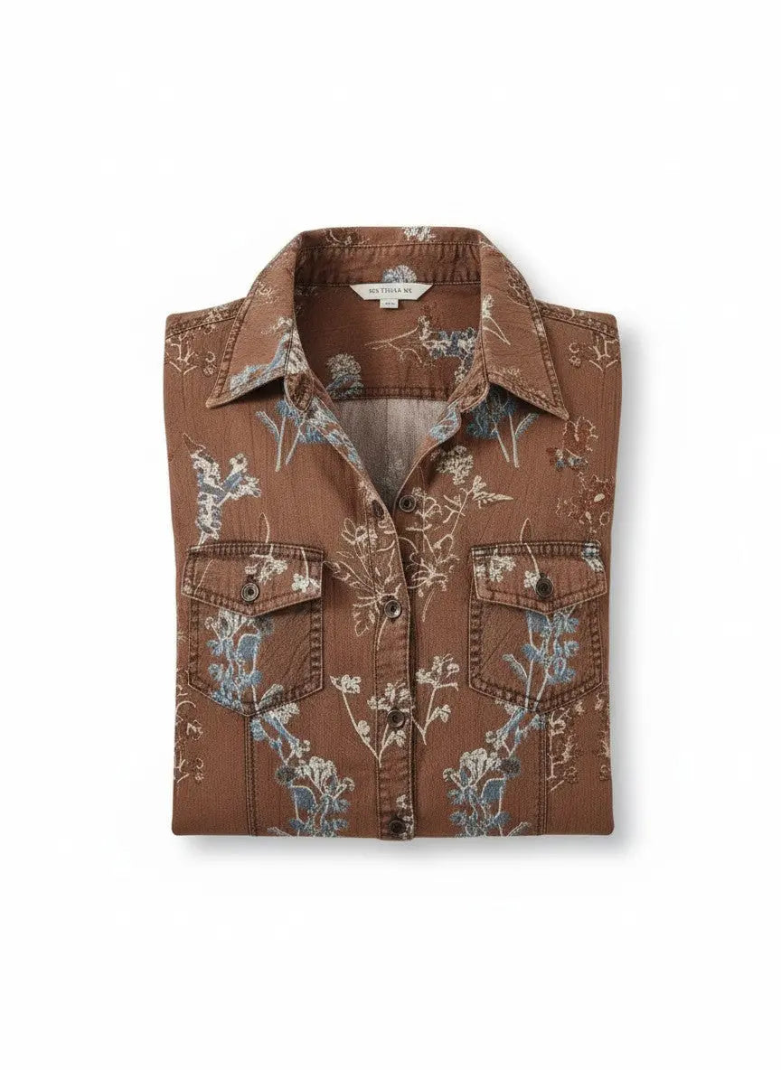 Sandwash Floral Shirt Faire - Back in the Saddle