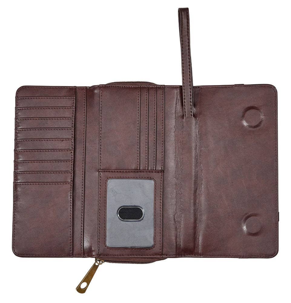 Snaffle Bit Leather Wallet - Bridle Up Hope Shop