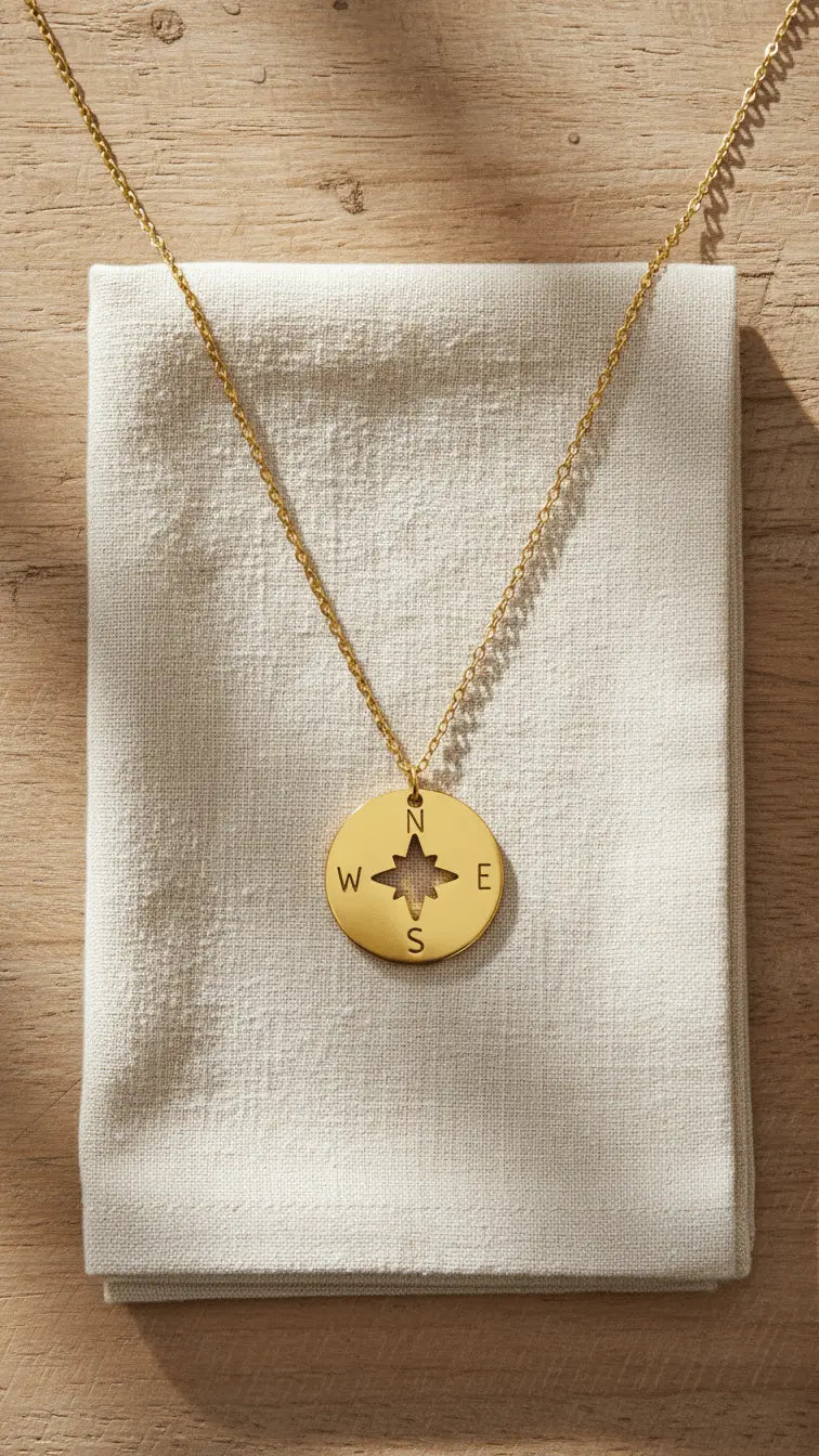 Steady the Reins Compass Necklace - Bridle Up Hope Shop