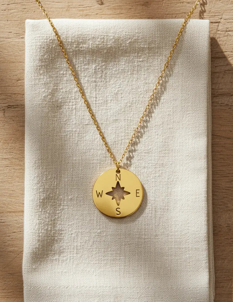 Steady the Reins Compass Necklace - Bridle Up Hope Shop