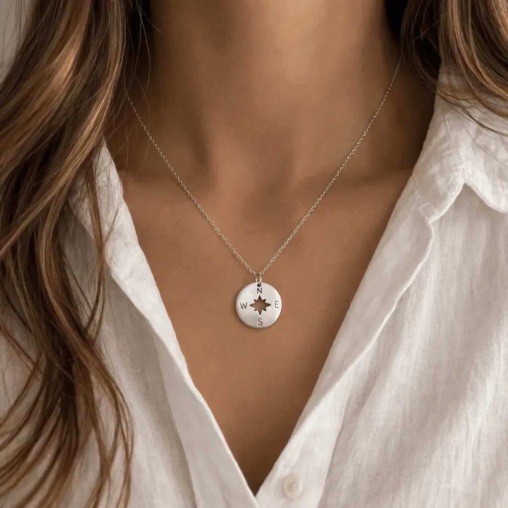 Steady the Reins Compass Necklace - Bridle Up Hope Shop