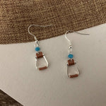 Stirrup Aqua Bead Earrings - Bridle Up Hope Shop