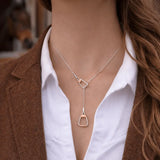 Stirrup Lariat Necklace with Copper Tones - Bridle Up Hope Shop