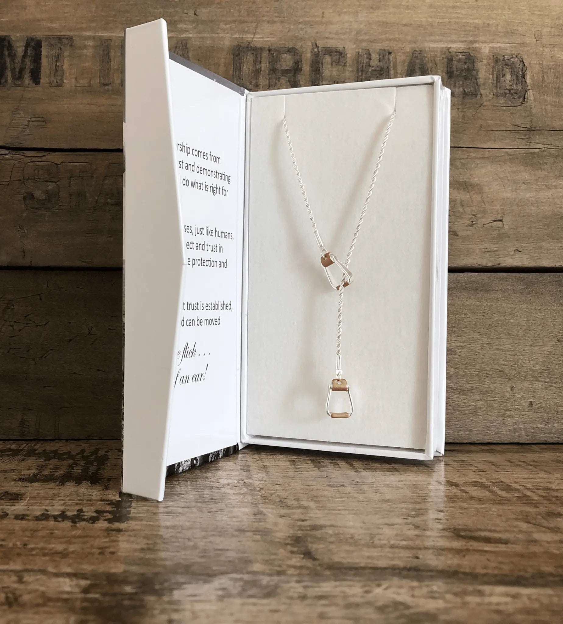 Stirrup Lariat Necklace with Copper Tones - Bridle Up Hope Shop