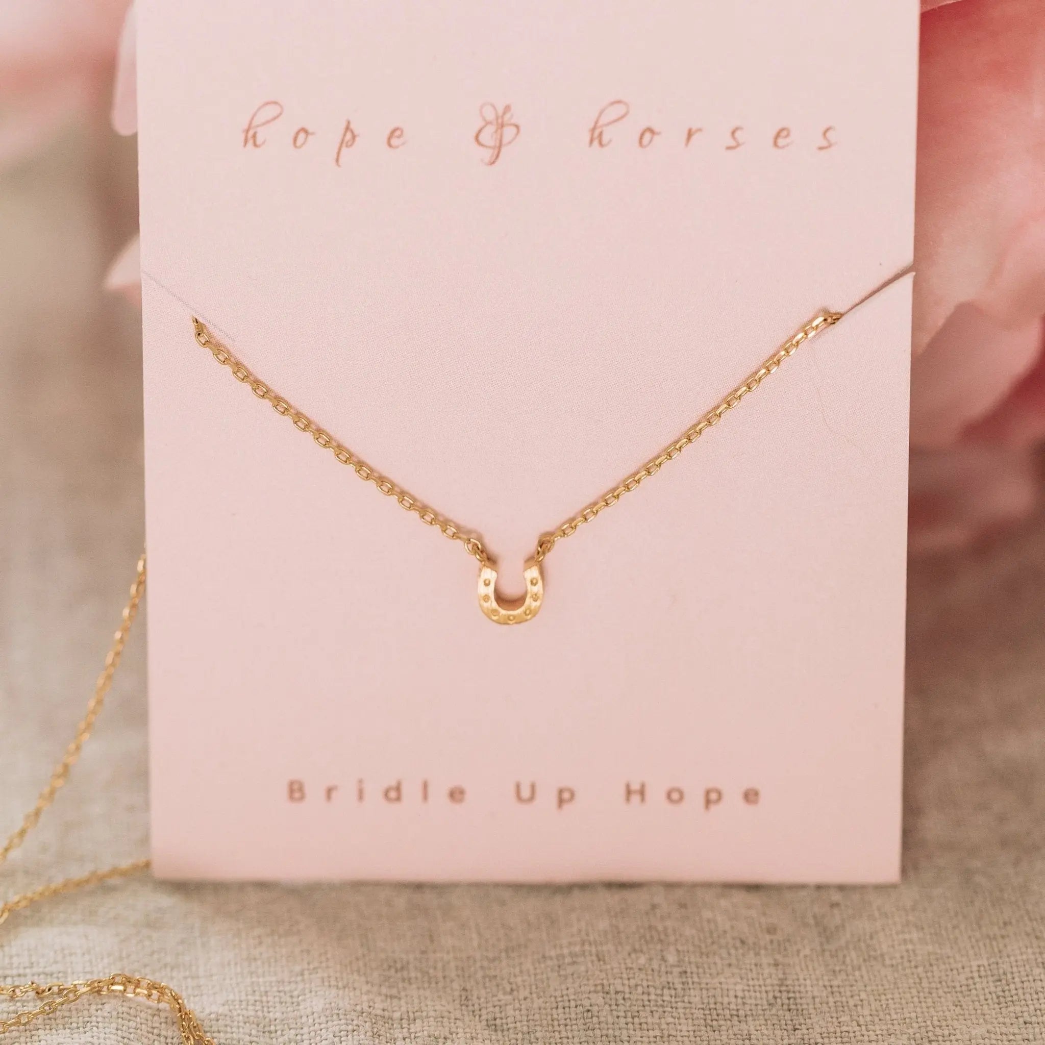 Tiny Horseshoe Necklace - Bridle Up Hope Shop